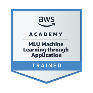 AWS Academy Machine Learning through Application training badge