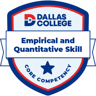 Dallas College Empirical and Quantitative Skills competency badge