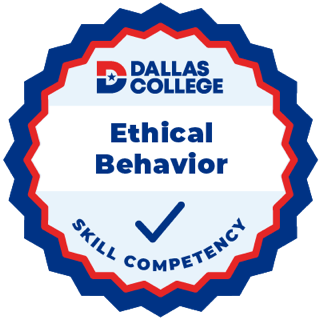 Dallas College Ethical Behavior skill badge