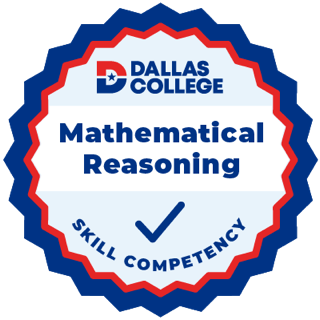 Dallas College Mathematical Reasoning skill badge
