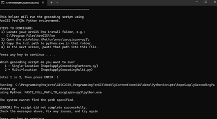 Attribute table with populated address and coordinate fields
